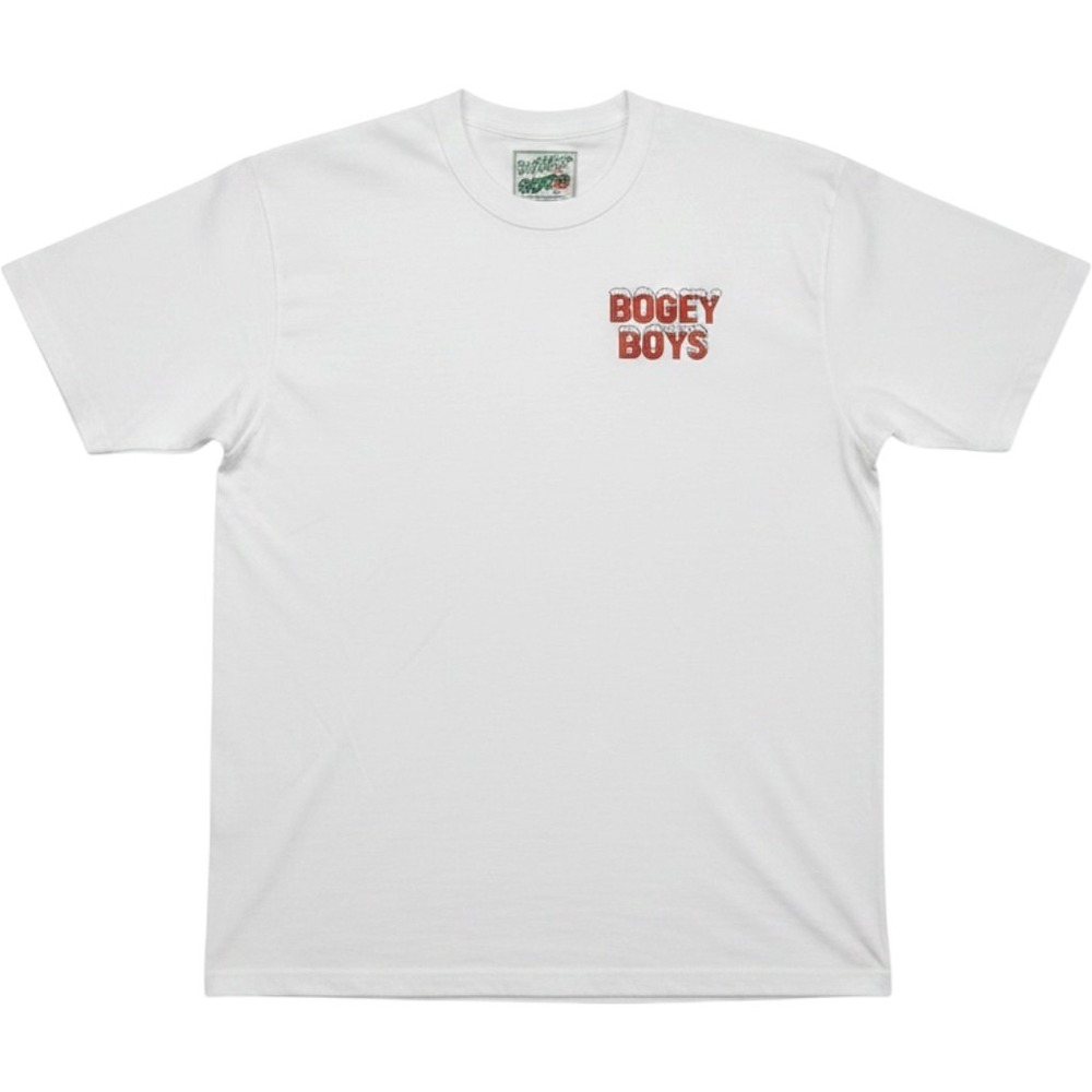 Bogey Boys Vaulted Holiday Golfing Santa Graphic Tee M White Rare EUC